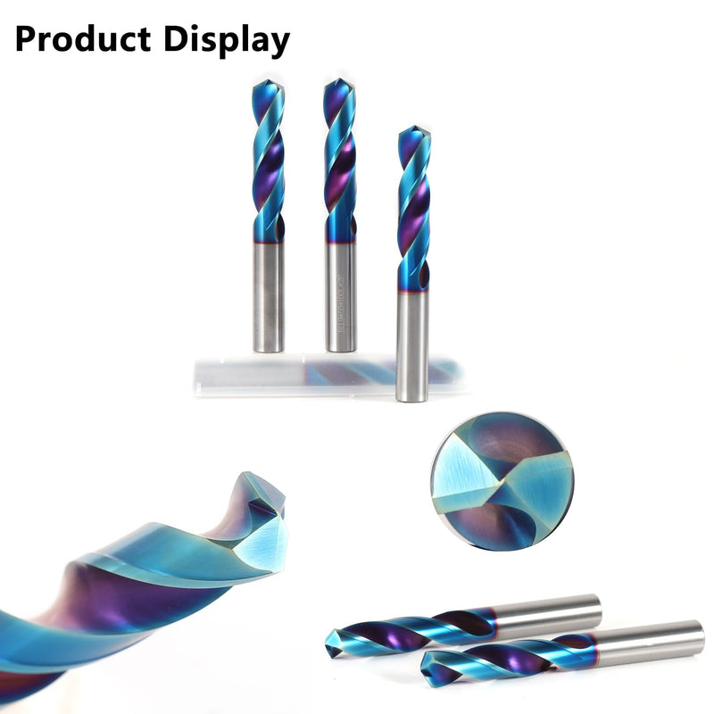 ‌AYCHOLIZ 5/16" Carbide CNC Drill Bit - 55 HRC 120° Point, Straight Shank Short-Length for Hardened Steel/Cast Iron, CNC Machines Only (Not for Hand Drills) 5/16"