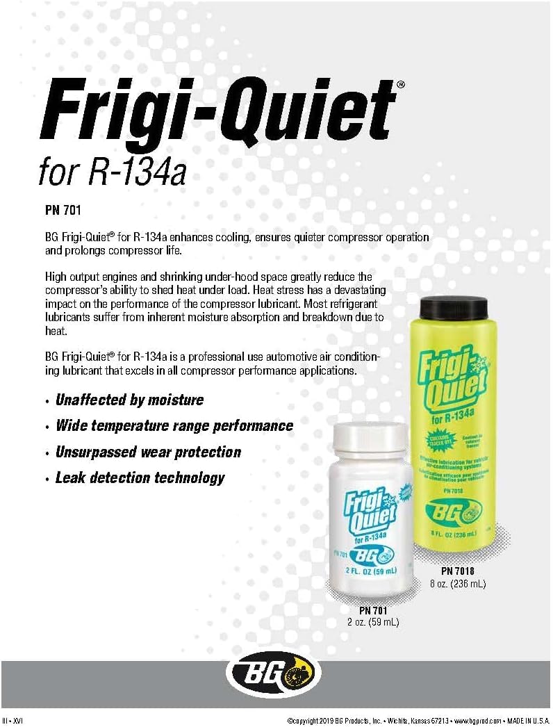 BG(0002698761) Frigi-Quiet for R-134a with Pocket Screwdriver (1)