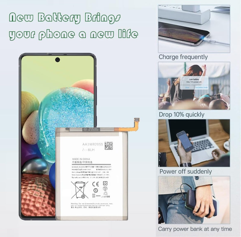 Galaxy A71 5G Battery,2026 New Upgraded Battery for Samsung Galaxy A71 5G SM-A716U with Full Remove Repair Tool Kit
