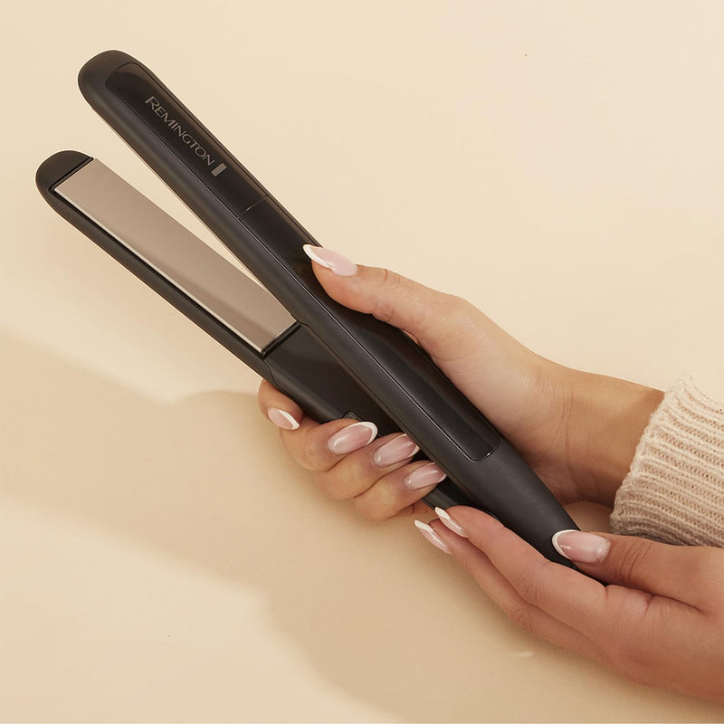 Remington Slim Hair Straightener with Ceramic coating - 110mm floating plates, 215°C, Fast 30 second heat up, Worldwide voltage for travel, Auto shut off, S1370