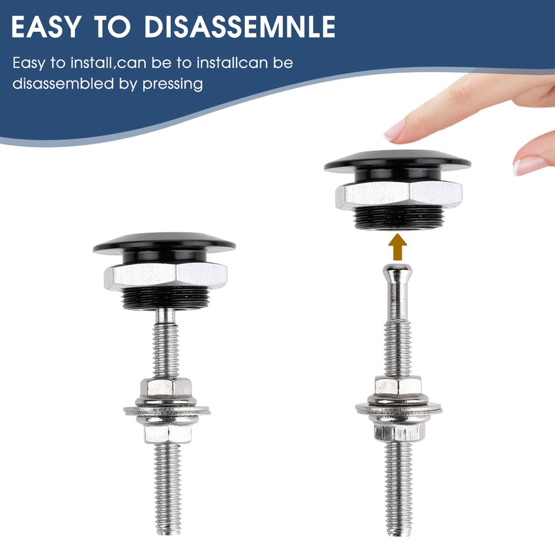2 Pcs Quick Release Bumper Universal Aluminum Vehicle Hood Pins Quick Latch Hood Pins Quick Release Bumper Clips License Plate Lock Clip Kit, Diameter 1.25 inch