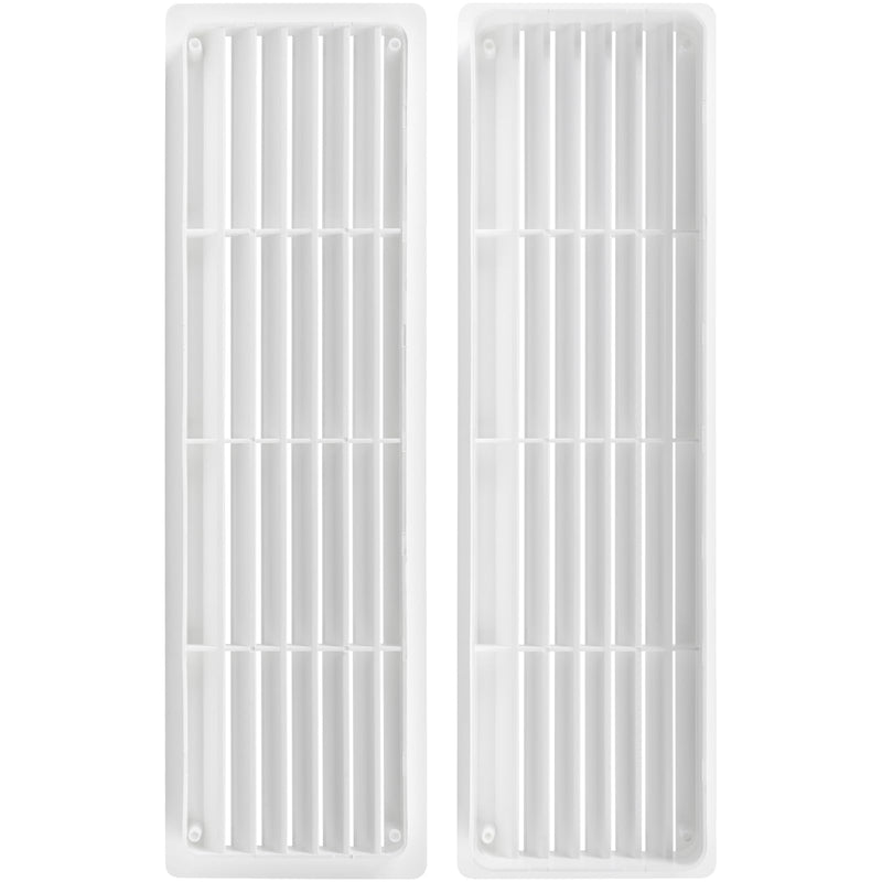 AWENTA 18" x 5" Inch Two Sided White Door Air Vent Cover - Door Vents for Interior Doors - Universal Furniture Ventilation Guard- Register for Bathroom, Bedroom, Garage, Kitchen, Furniture