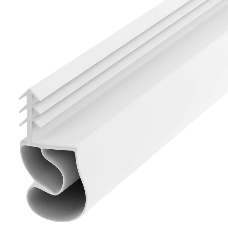 TMH Metal Door Weather Stripping - Magnetic Kerf Door Seal Kit, Full Set 36" x 84" - White Kerf Weather Stripping