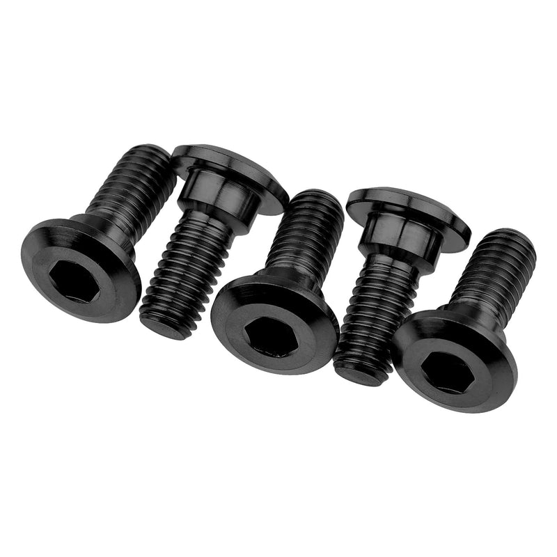  [AUSTRALIA] - Titanium Ti Motorcycle Rear Brake Rotor Bolt Screw M8 x 20mm for YAMAHA Pack of 5 (Black) Black