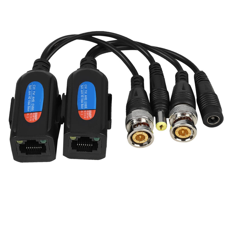 Analog to IP Camera Converter - Video Balun Passive CCTV Power Audio Transceiver With Power Indicator for HDCVI HDTVI AHD Analog