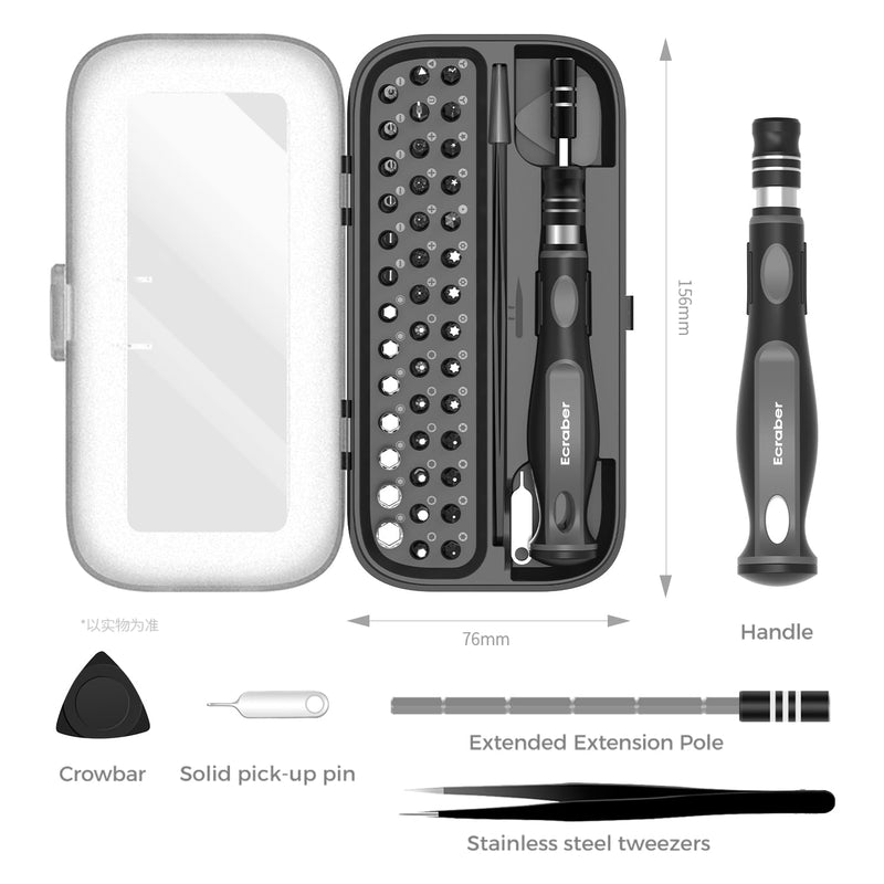  [AUSTRALIA] - 48-in-1 Precision Magnet screwdriver sets, Ergonomic Anti-slip Design, S2 Steel Small Repair Tool Kit for iPhone, Watch, Macbook, Computer, Laptop, PS4 PS5, Xbox, Switch, Glasses 48-in-1