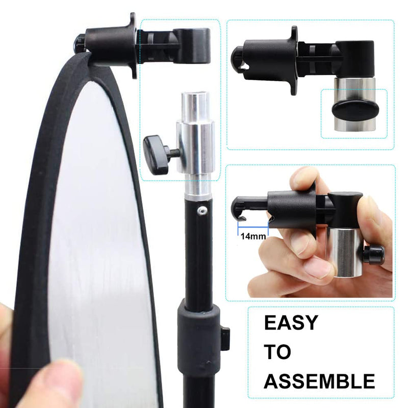 Photography Light Reflector with Clip 5 in 1 Portable 60x90cm/24x35inch Oval Collapsible Multi Disc Photography Studio Photo Camera Lighting Reflector Diffuser Clip60x90cm 5in1