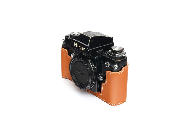 F3 Case, Handmade Genuine Real Leather Half Camera Case Bag Cover for Nikon F3 F3HP F3AF F3T Camera With Hand Strap (Yellow) Yellow