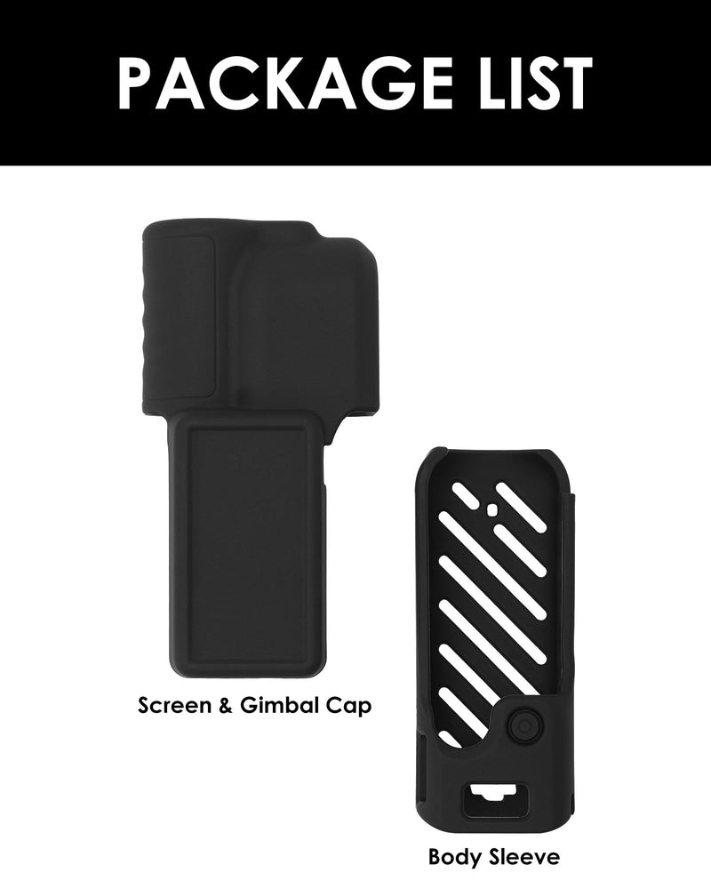 CAPART Silicone Protective Case for DJI Osmo Pocket 4 Accessories | Gimbal and Screen Cap with Hollowed Out Body Sleeve, Better Heat Dissipation, Easy Install and Remove