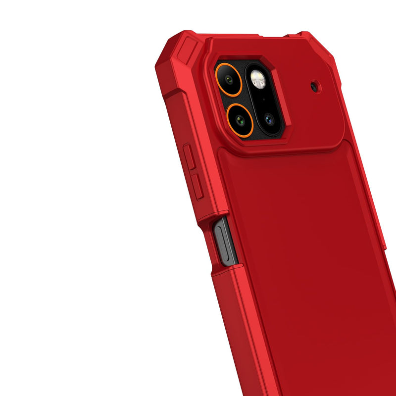 Phone Case for ATT TREK with Screen Protector Full Body Protection | ATT Trek SN515AR Phone Case Front Silicone Bumper Hard Plastic Back Shockproof Rugged Corner Military Grade Design Red