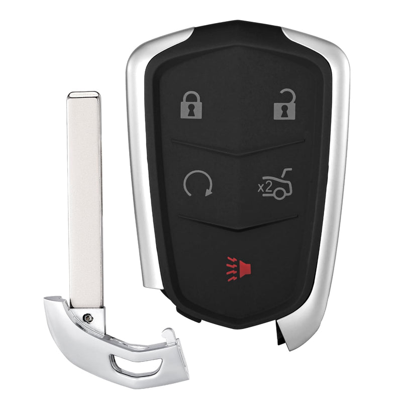 2 Pcs Smart Key Fob Replacement Fits for Cadillac ATS CTS Escalade SRX XTS 2014 2015 2016 2017 Car Keyless Entry Control Remote HYQ2AB 315Mhz