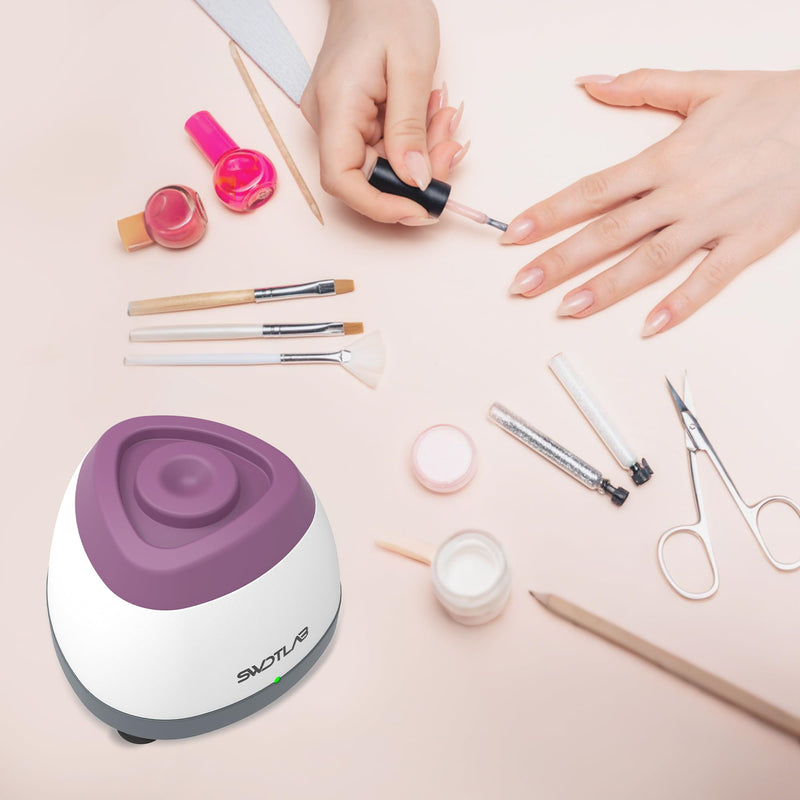 Vortex Mixer, Nail Polish Shaker, Glue Shaker | Paint Shaker & Paint Mixer for Gel Polish, Acrylic Paints, Eyelash Adhesives, Tattoo Ink, Test Tubes, 100×Mixing Balls, Purple