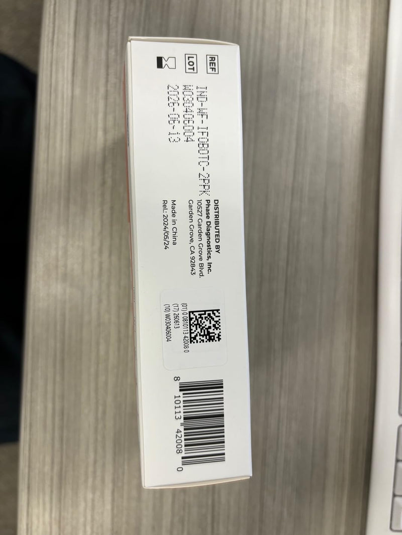 INDICAID Immunochemical Fecal Occult Blood Screening (iFOB), FIT Colon Health screening at Home, 2 Pack, Test for Ulcers, Polyps, Colitis, Accurate and Easy at Home, Sample Collecting Paper Inside.