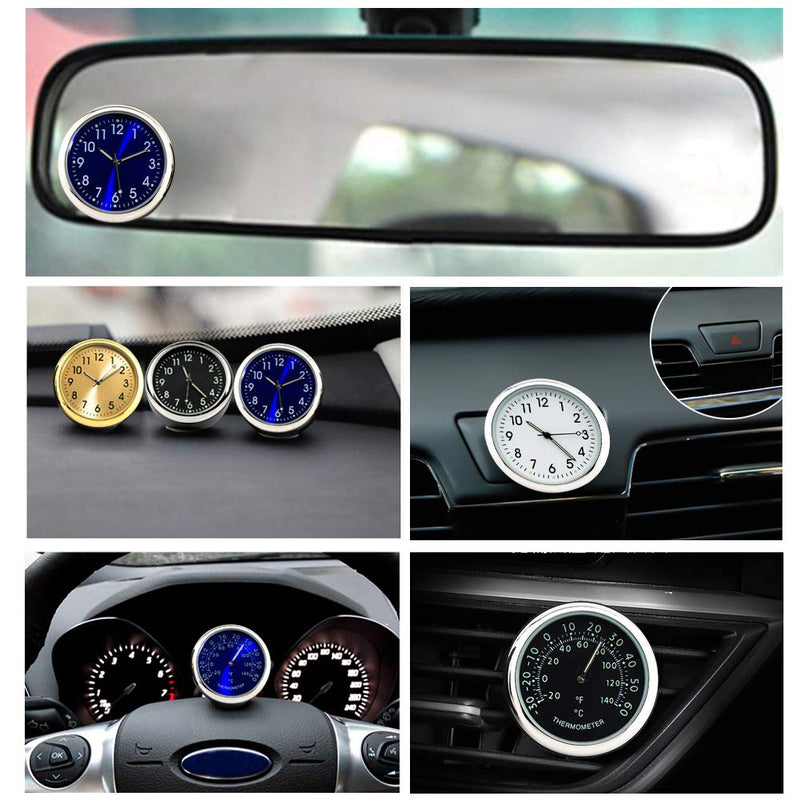 Car Dashboard Thermometer - Mini Vehicle Thermometer Decoration 1.no 2.Black Thermometer