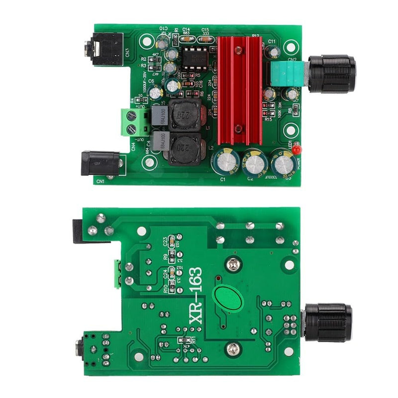 3.1 x 2.4 inch TPA3116D2 Digital Amplifier Board, 8-25VDC 100W Subwoofer Power Amplifier Module with NE5532 OPAMP, 5.5mm Jack