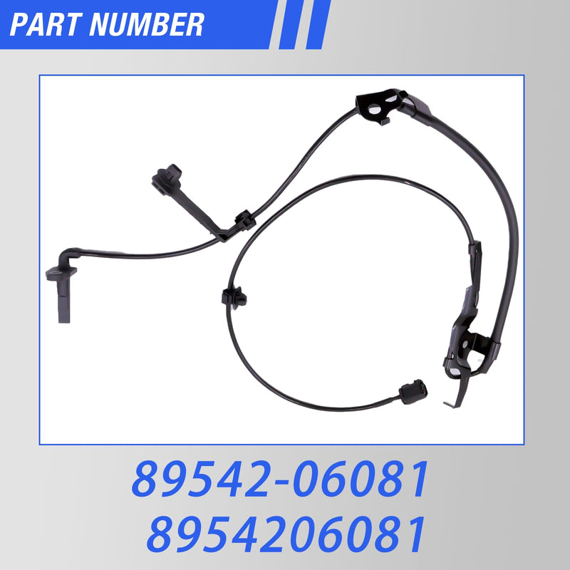 ABS Wheel Speed Sensor Front Right Compatible with 2018-2024 Toyota Camry 2019-2022 Toyota Avalon Lexus ES350 ES300h Passenger Side ABS Sensor # 89542-06081 ALS3237 1