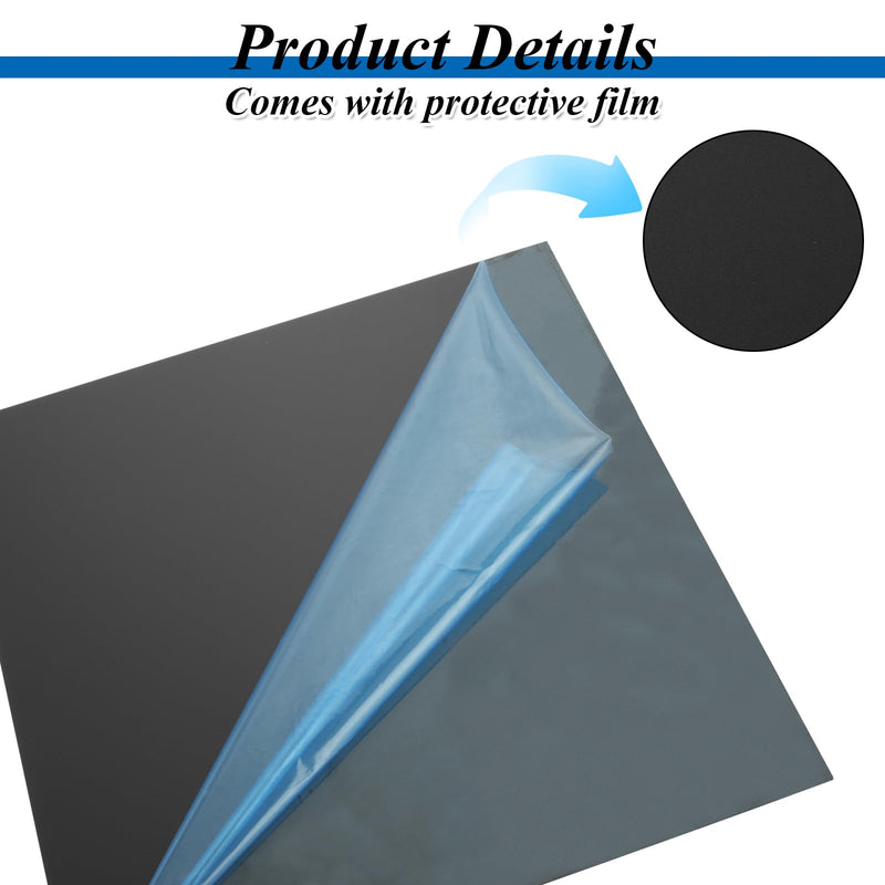 4PCS 12 x 12 x 1/32 (0.04”) Inch Anodized Aluminum Sheet, Black Aluminum Engraving Blanks, 0.8MM Thin Metal Plates for Laser Engraving, Crafting, DIY, House Decoration 12x12x1/32 Inch-4PCS