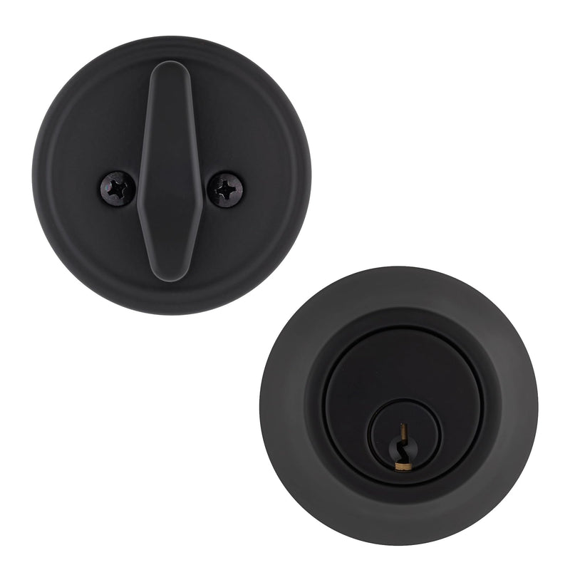 BRINKS Commercial - Single Cylinder Deadbolt Lock, Matte Black Finish - Meets ANSI Grade 1 Standards and has 3-Hour UL Fire Rating 1 Pack
