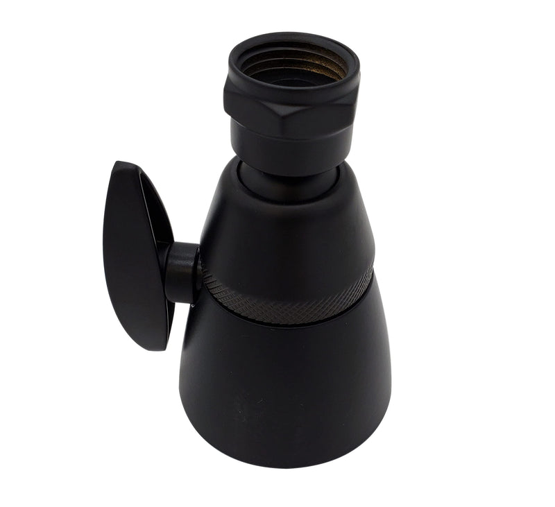 Westbrass R306-62 Chatham Style 2-1/4" Brass 6-Jet Adjustable Shower Head, Matte Black