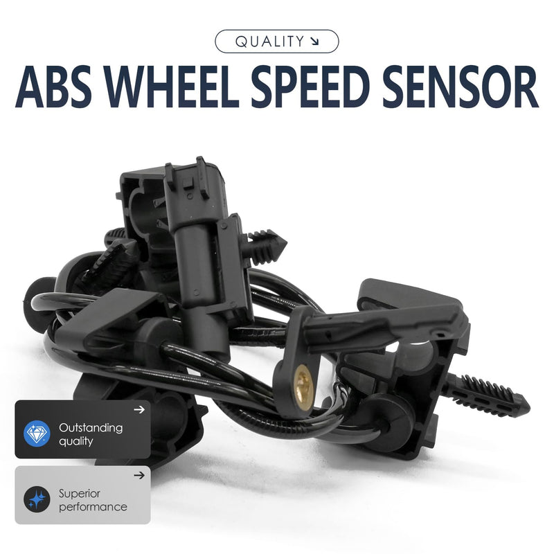 2PCS Rear Left and Right Abs Wheel Speed Sensor Compatible with Cadillac SRX 15921850 25894693 ALS1982 ALS2025 10 11 12 13 14 15 2010 2011 2012 2013 2014 2015