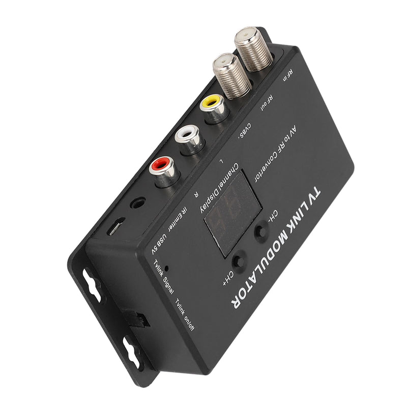 Generic UHF Modulator, AV to RF Converter with Adjustable Audio Video Output Level, Compatible with Set Top Box, for Local CATV System PAL Optional
