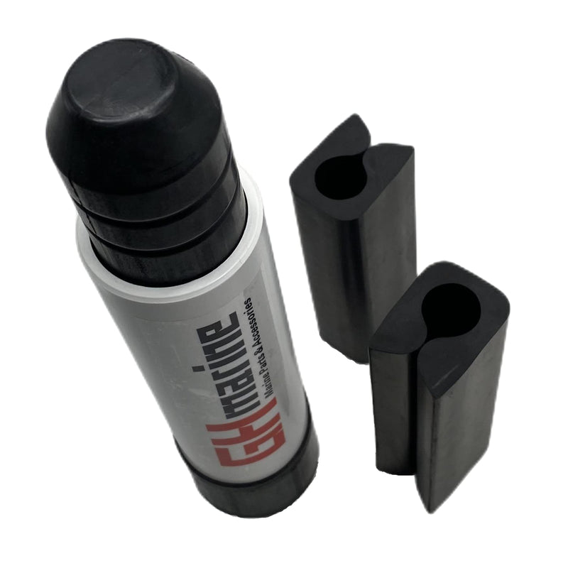 1H03 Transom Rubber Support and Motor Lock for Boat Outboards and Stern Drives with 3 Rams Trim and Tilt, Plastic Saver Protect Bar