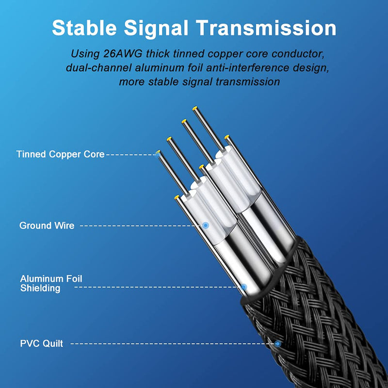 ELECTOP SATA III Cable, 6Gbps Straight HDD SDD Data Cable, SATA 3.0 Nylon Braided Cable with Locking Latch for SATA HDD, SSD, CD Driver, CD Writer(20 Inch, Black,5 Pack)