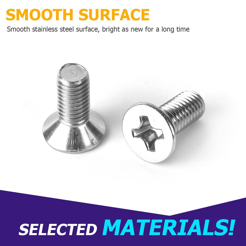 16pcs Car Brake Disc Rotor Screws, 93600-06014-0H, Stainless Steel Retaining Screws for Front and Rear Rotor, Auto Replacement Hardware Bolts Screw Kit, Automotive Accessories