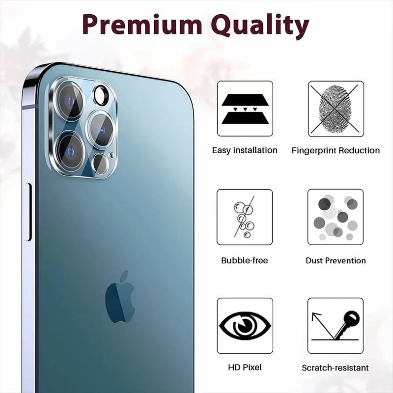 HD Clear Full Rear Back Camera Lens Protector [Tempered Glass] Compatible with iPhone 14 and 15 Series (iPhone 14)