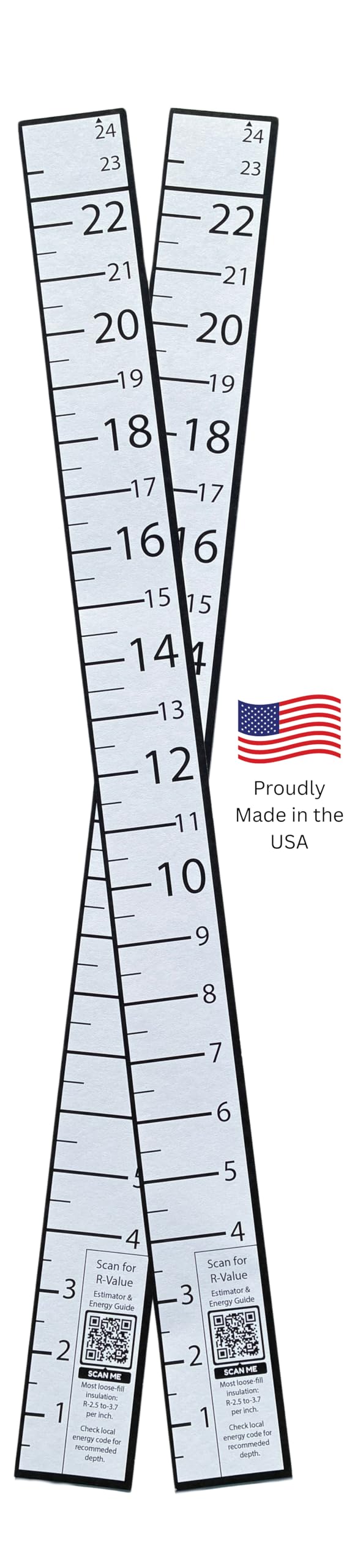 Aimee’s Workshop Attic Anchor - Insulation Ruler Depth Markers for Blown-in Insulation 30 Pack, 24 Inch Heavy Cardstock
