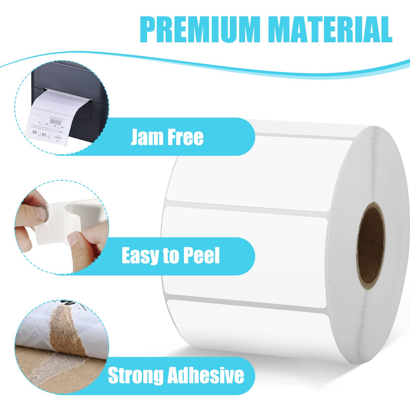 iDPRT 2.28' 1.18' Multi-Purpose Direct Thermal Labels (58mm30mm), Self-Adhesive Thermal Sticker for Address, Barcode, Compatible with iDPRT, Rollo, Zebra, etc, 1 Roll - 1000pcs, White 2.28" × 1.18"(58mm×30mm)