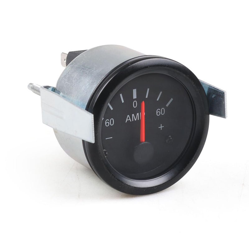 Dyno Racing 2" 52mm Auto Car Boat 60-0-60 AMP Meter Pointer Electronic Ammeter Yellow Light AMP Gauge Meter 12V