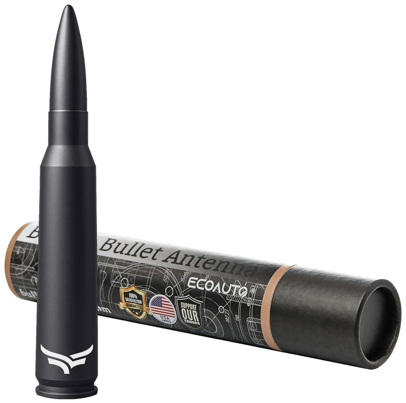 50 Cal Badass Bullet Antenna® Fits Jeep Wrangler JK & JL from (2007 for Jeep Wrangler & Gladiator Accessories - Car Wash Safe & Anti Thelf Design - Ditch The Whip & Upgrade Your Jeep BLACK