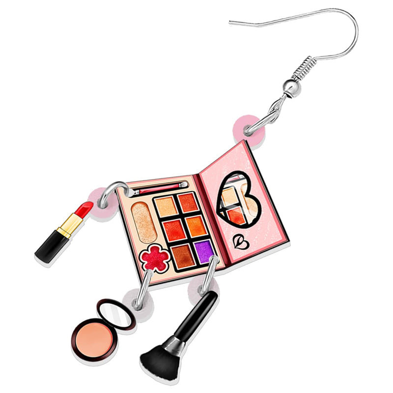 Acrylic Fun Hairdrier Hair Dryer Earrings Comb Scissors Dangle Fashion Jewellery Hairdresser Cosmetology Gifts for Women Pink