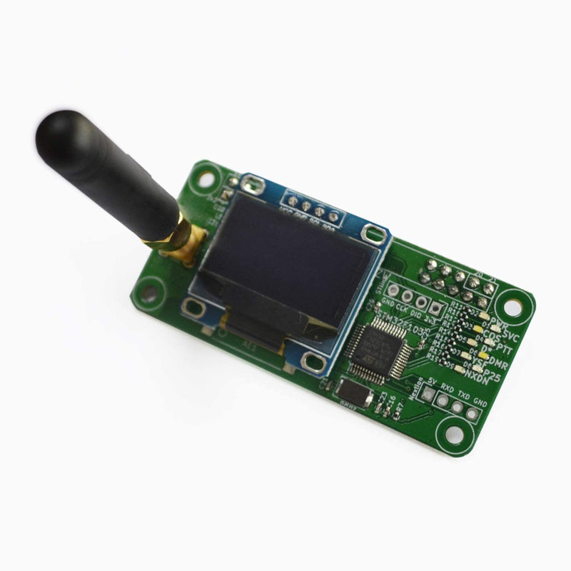 MMDVM Hotspot Board (V1.5.2) + Antenna Support UHF VHF Support P25 DMR YSF DSTAR NXDN POCSAG for Raspberry Pi-Zero W, Pi 3 (OLED Board) OLED Board