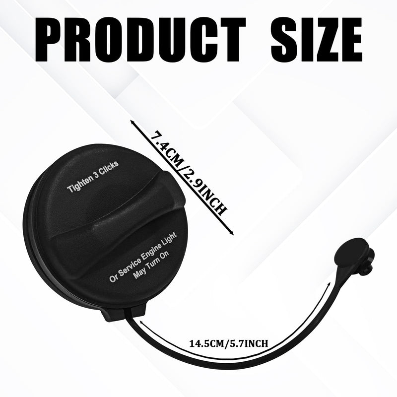Gas Cap, Fuel Cap Replacement OEM 95995094 for Chevy Malibu Impala Equinox Colorado Trailblazer, GMC Canyon Envoy Savana, Buick LaCrosse Rendezvous, Cadillac CTS STS DTS SRX XLR, Pontiac black