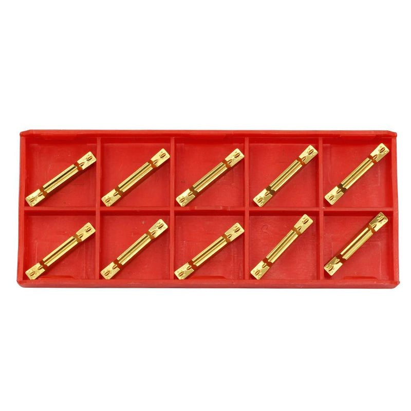 OSCARBIDE Carbide Grooving Inserts MGMN300,Multilayer Coated CNC Carbide Inserts Lathe Inserts Cutters for MGEHR/MGIVR Lathe Grooving Cut-Off Tool,10 Pieces/Set