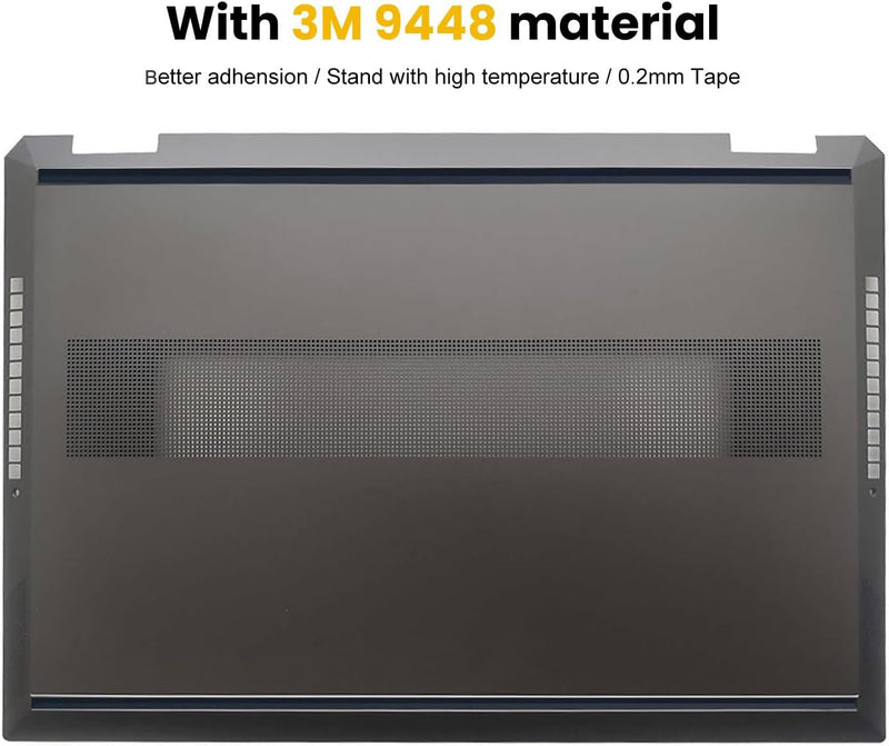 2PCS Replacement Rubber Feet Strips for HP Spectre X360 15-DF 15-EB, 15-df0013dx 15-df0033dx 15-eb0043dx 15-eb0053dx 15t-eb000 TPN-Q213 Series Laptop, New Replacement HP Laptop Rubber Feet, Black