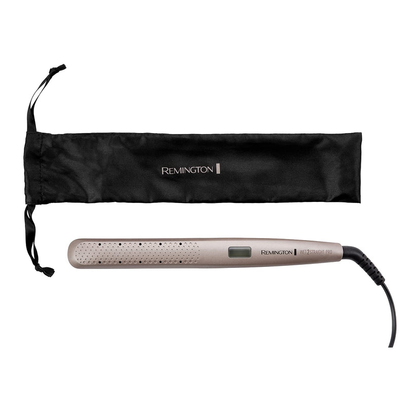 Remington Wet2Straight Pro Hair Straightener - Excl Venting System removes excess water - no need to blow dry. - Moisture sensor- adjusts the temperature of the plates each pass, Up to 230°C, S7970 | Exclusive Venting System Removes Excess Water, No Ne...