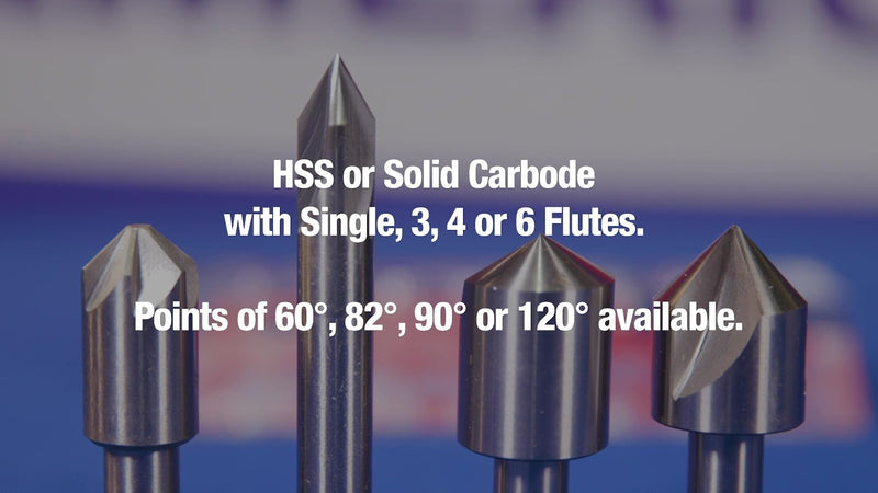 Drill America 5 Piece Single Flute Countersink Set, Sizes: 1/4, 3/8, 1/2, 5/8 and 3/4, 82 Degrees 5 Piece Set (1/4 -3/4)