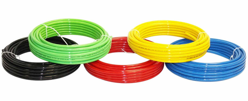 Mytee Products 3/8" OD x 50' Red SAE J844 Nylon Air Brake Tubing DOT Approved | Pneumatic Nylon Air Line Hose for Air Brake System 50 Feet 1 - Pack