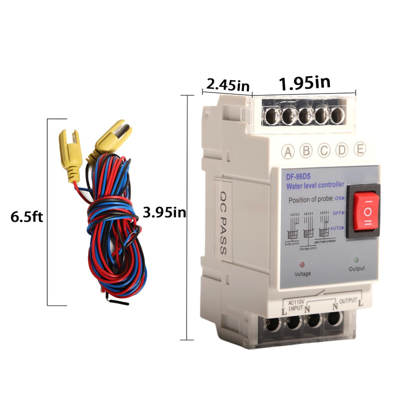 Automatic Water Level Controller Liquid Level Sensor & Pump Float Switch AC110V 4 Modes with Detector Water Tank
