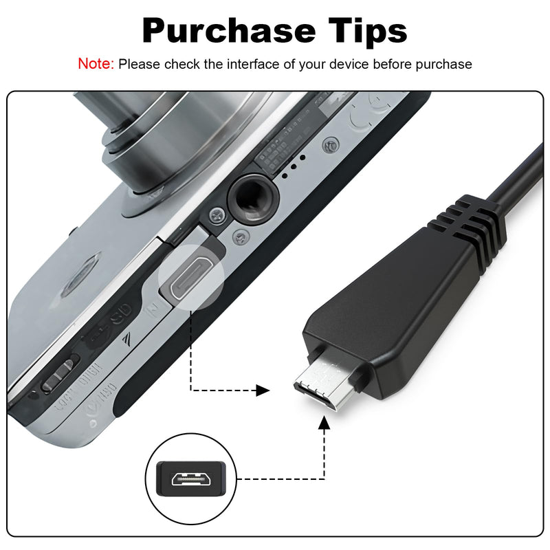 Replacement USB C to VMC-MD3 Data Charging Charger Cable Cord Compatible with Sony Cyber-Shot DSC-HX100 HX9 HX9V HX7 TX10 TX5 TX55 TX66 DSCWX7 WX9 WX10 WX30 Digital Camera, 3.3ft