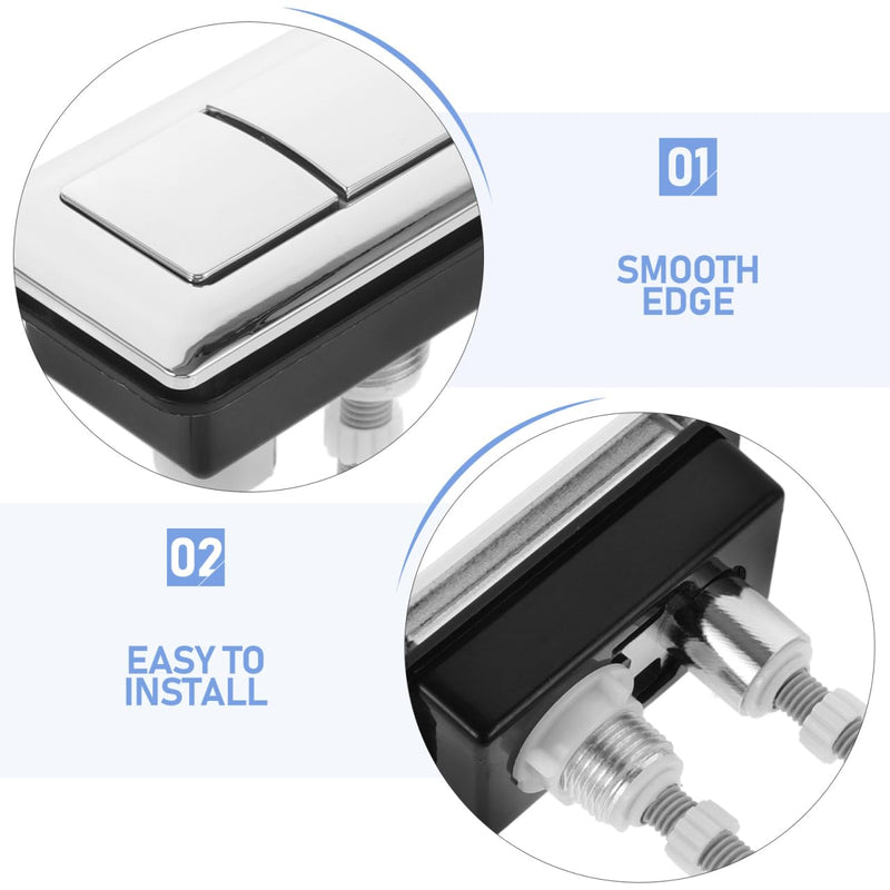 WOFASHPURE Toilet Flush Button Replacement, Dual Push Button Toilet Tank | Dual Flush Toilet Button Kit, Universal Toilet Tank Replacement with Adjustable Thread Rod for Bathroom Repair
