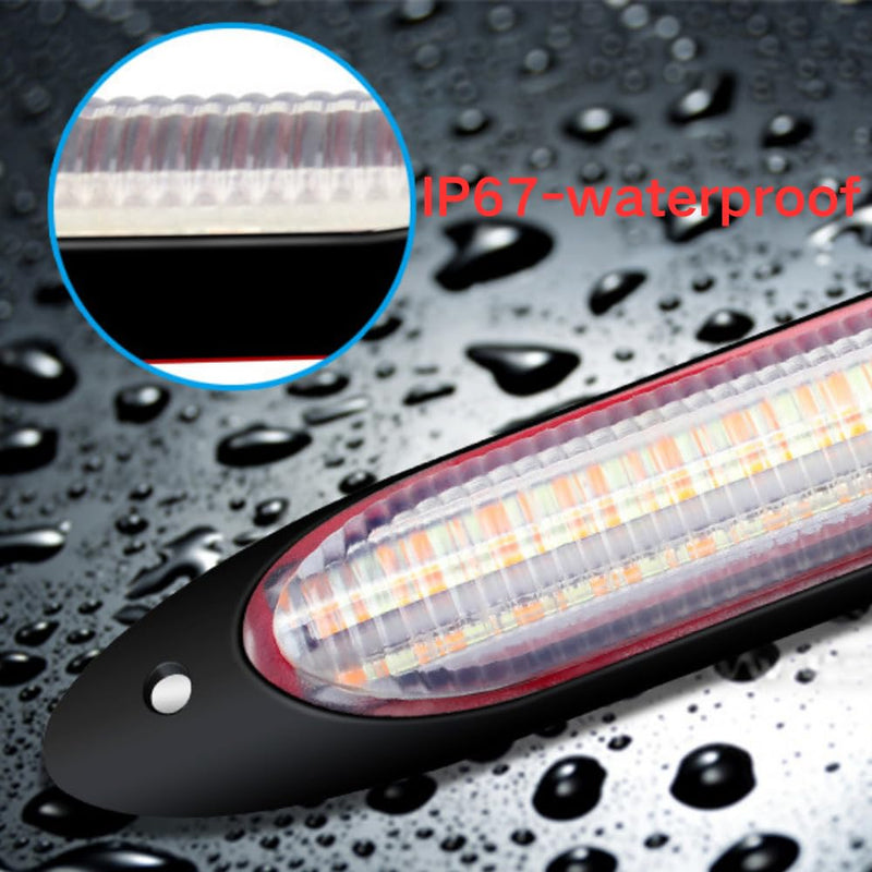 Yolu 2Pcs Flexible LED Daytime Running Light with Starter Scanning Dual-Color Streaming Turn Signal Indicator Light Universal fit 12V vehicles (6.69") 6.69"
