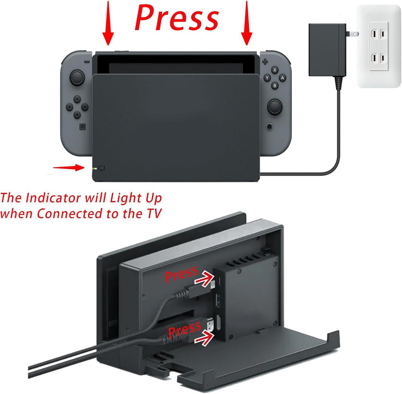 TV Dock Station Set for Nintendo,Switch TV Docking Station with 1080P HDMI and USB 3.0 Port for Nintendo Switch,Charging Dock Set for Switch Console (for Switch)