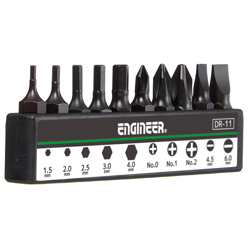 ENGINEER DR-07 Engineer Twin Wrench Screwdriver Set, 10 Bits 先端サイズ:#2,1,0/-4.5, 6/六角1.5, 2, 2.5, 3, 4