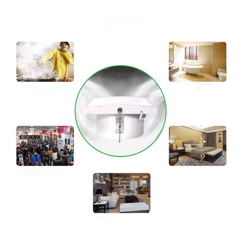 4 Inch Wall-Mounted Exhaust Fan, 12W Ventilation Extractor with Anti-backflow Check Valve Chain Switch for Window Duct Glass Grow Tent Bathroom Vents - 6"×6" Grid Panel - Small Size Φ4 Inch with Rope Switch