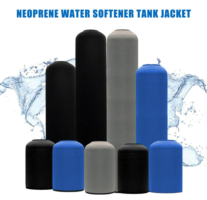 10x54 Water Softener Jacket, Neoprene Water Softener Tank Jacket to Prevent Sweating, Water Softener Insulation Jacket Outdoor Insulated, Water Softener Cover (10 * 54inch,Black) 10*54inch Black