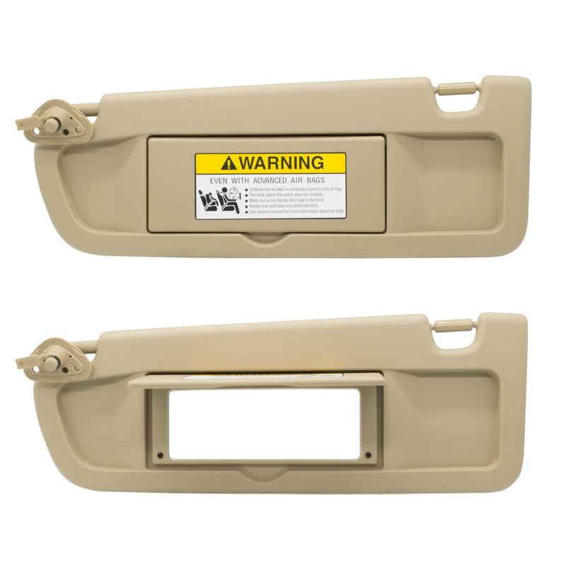 Left Driver Side Sun Visor Replacement Compatible with Honda Civic 2006 2007 2008 2009 2010 2011 Replaces# 83280-SNA-W01ZB Color Beige Beige(Left Driver)